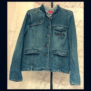 MOVING SALE Military Style Denim Jean Jacket
